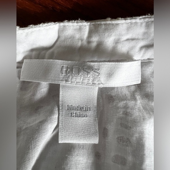 Boss white Bajour eyelet oversized blouse - Picture 13 of 15